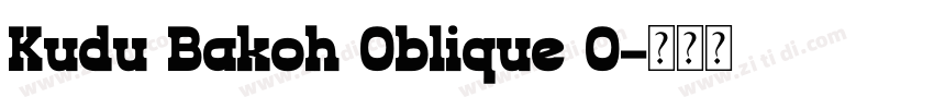 Kudu Bakoh Oblique O字体转换